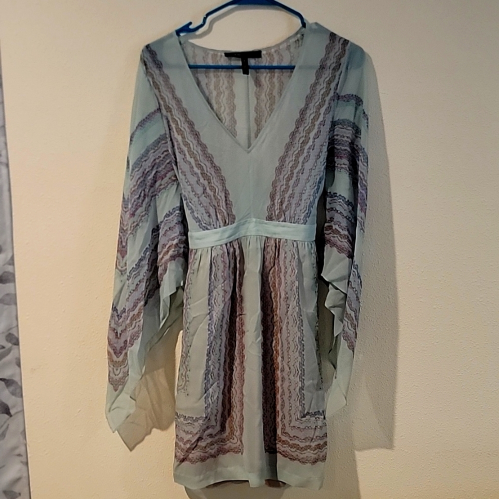 BCBGMaxAzria, Small, Blue Flowy Dress With Pockets EUC